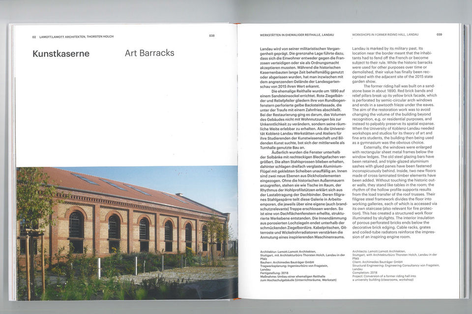 Umbau ehemalige Reithalle, Landau, Edition DETAIL Buchpublikation